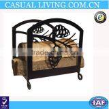 Iron Pine Cone Fireplace Black Firewood Rack thumbnail-1