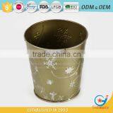 Wholesale Powder Coated Metal Homeware Embossing Outdoor Flowers in Pots Wholesale Metal Pots Face Flower Pot thumbnail-2