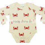 Organic Cotton Printed Baby Body Suits and Soft With Long Sleeve Body Suit With Organic Latest Design Body Suit for Babies thumbnail-1