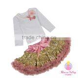 Cute Design Baby Girl Sequin Pettiskirt Set for Kids thumbnail-5