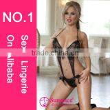 2015 High Quality Hot Sales Sexy Mature Teddy Hot Sale Sexy Lingerie Charm Women Sexy Teddies thumbnail-1