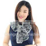 CX-S-92N Hot Selling Fashion Rex Rabbit Fur Lady Scarf thumbnail-5