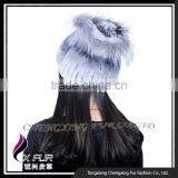 CX-C-121F OEM/ODM New Design Rex Rabbit Fur Headwear Furry Winter Hat thumbnail-4