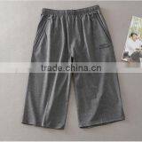 Middle-aged Summer Thin Plus Size Loose Fertilizer 3/4 Long Straight Leisure Trousers Dad 100% Cotton Pants thumbnail-1