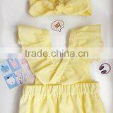 Wholesale Chinese Supplier Baby Cotton Bodysuit Infant Girls Polka Dot Ruffle Sleeveless Handmade Romper thumbnail-2