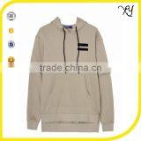2017 Young People Mens Gym Wear Fitness Plain Khaki Blank Sports Hoodies Hooded Pullover Sweatshirts With Hood thumbnail-3