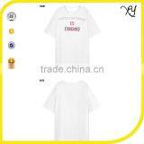 2017 New Design 100% Cotton Short Sleeve Women Ocersized Casual t Shirt With Embroidery Designs Ladies Tops thumbnail-2