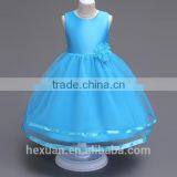 2017 New Arrival Kids Fancy Wedding Matt Satin Dress Baby Girl Evening Party Skirt thumbnail-3