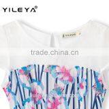 Sexy Cute Colorful Floral Pattern Printed Latest Summer Fashion Blouses Shirts, Patterns of Summer Blouses,korean Summer Blouses thumbnail-5