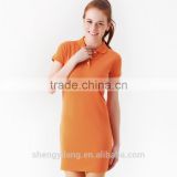 womens longline extended short sleeve cotton polo shirt design