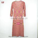 Latest Western Winter Long One Piece Dress Women Sweater thumbnail-2
