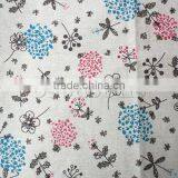 Burlap Fabric Multicolor Flower Pattern 160cm x 100cm,1M thumbnail-1