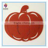 Halloween Placemats Felt Purple Witch Orange Jack O Lantern Black Spider Web NEW thumbnail-3