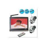 Wireless 7 Inch LCD Baby Monitor With Two Night Vision Camera Weatherproof