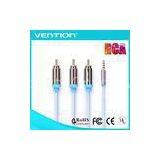 3.5mm Male to 3RCA Audio Video Cables Gold Plated Connector Extention Cable 1.5m - 2m