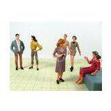 P25-6 Outdoor 1:25 Architectural Scale Model People Painted Figures 7cm thumbnail-1