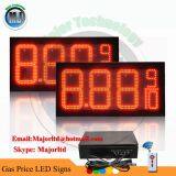 High Brightness 10inch Red Outdoor Waterproof Remote Control LED Gas Price Sign thumbnail-2