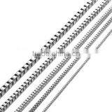 Wholesale Stainless Steel 1.5mm to 4mm Box Chain Necklace Jewelry thumbnail-3