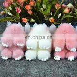 Factory Direct Supply Real Mink Fur Pendant Cute Copenhagen Rabbit Charm thumbnail-5