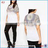 Dongguan City Print Tshirt Tops and Jeans Photo Plus Size Clothing for Fat Women thumbnail-1