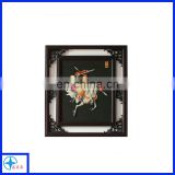 Wall hanging wooden frame, decorative frame with resin figure relief
