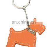 Custom Dog PU Leather Embrossed Key Ring With Your Own Logo