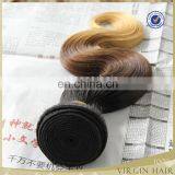 First quality all types perfect hair two tone ombre remy hair weaving, two tone color remy human hair