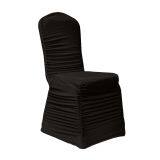 White Premium Ruched Elastic Stretch Spandex Banquet Chair Cover for Wedding Party Dining Event Rest thumbnail-4