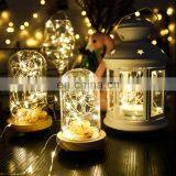 2M LED String Light Silver Wire Fairy Battery Operated Mini Lights Warm White Garland Home Christmas Wedding Party Decoration thumbnail-1