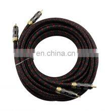 Nylon Braiding 1 Male to 1 Male 5M RCA Audio Wire for Audio Fanciers thumbnail-2