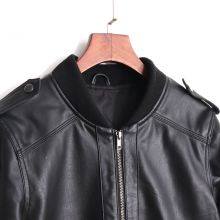 HOT SALE 2021 NEW ARRIVAL FASHION LADIES'FAUX LEATHER ECO PU LEATHER BASEBALL JACKET thumbnail-3