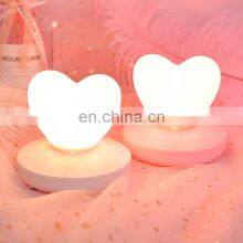 USB Night Light Rechargeable Heart-shaped Creative Gift Silicone Light Sleeping Light
