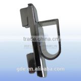 Metal round tube supporter to double slotted channel