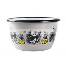 Hot Sale Environmental Solid Color Plain Enamel Metal Ice Bowl for Decoration thumbnail-5