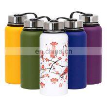 32oz Powder Coated Double Wall Insulated Vacuum Stainless Steel Water Bottle thumbnail-3