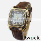 Promotion Men Dress Watches / 2015 Fashion Watch/ Electrinic Square Leather Strap Watches/Quartz Wrist Watch