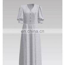 Экономичная одежде вертикальные полосы хлопковый сатин-канарейка ткань thumbnail-2