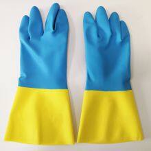 Bicolor Neoprene and Latex Industrial Work Gloves thumbnail-3