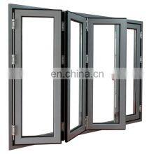 Wholesale Soundproof Standard Size Glass Profile Aluminium Bifold Window and Door Folding Windows