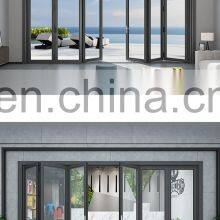 Aluminum Door Revolving Door Aluminum Grille Sound Insulation Glass Sliding Folding Doors for Sale thumbnail-5