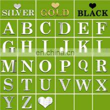3D DIY Wall Stickers ps Plastic Mirror Wall Sticker Alphabet English Letters Home Decoration Creative Mirror Wall Sticker thumbnail-3