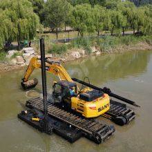 Hot Sale Amphibious Floating Excavator With Additional Side Pontoons and Swamp Pump thumbnail-4