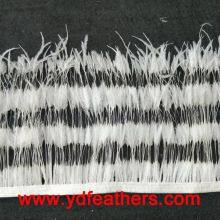 Burnt Ostrich Feather Fringe Sewn on Ribbon From China