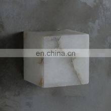 Art Deco Wall Mounted Lamp Brass Sconce Alabaster Wall Light for Hotel thumbnail-5