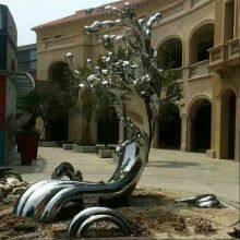 Customized Wave Sculpture Outdoor Square Theme Decoration Stainless Steel Sculpture thumbnail-3