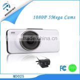 Full HD 1080P Car video recorder two lens with GPS and With Good Night Video with car Lamps