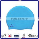 Waterproof High Quality Silicone Blue Swim Cap thumbnail-2