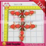 China Wholesale Fashion Gold Plated T Shape Colorful Rhinestone Chains Crystals Sandal Shoes Ornaments thumbnail-1