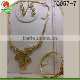 Gold Plated Earring Necklace Bracelet Set Nigerian thumbnail-6