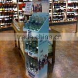 Supermarket Retail 3 Tier Cardboard Whisky Bottle Display Rack